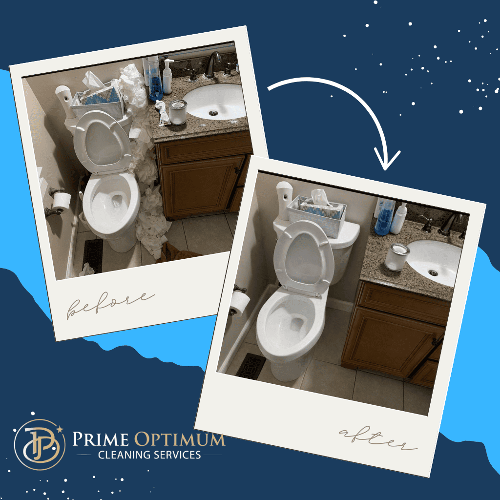 Sparkling bathroom after professional deep cleaning